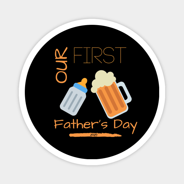 Our First Father's Day Gift Magnet by Victorya's Designs